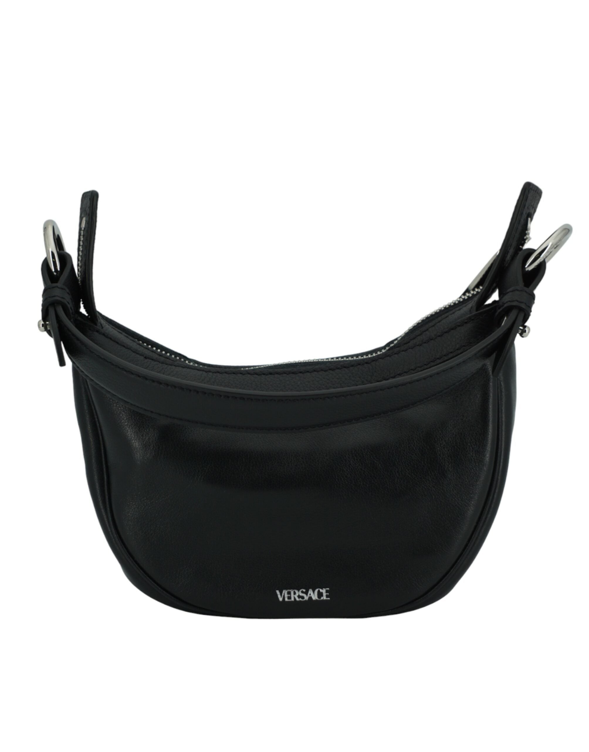 Versace Elegant Black Mini Hobo Shoulder Bag -  Luxury Shoulder Bag for Women -  Versace. Versace Elegant Black Mini Hobo Shoulder Bag -  Luxury Shoulder Bag for Women -  Versace.