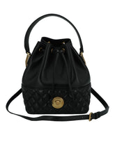 Versace Elegant Black Leather Medusa Bucket Shoulder Bag -  Luxury Shoulder Bag for Women -  Versace.