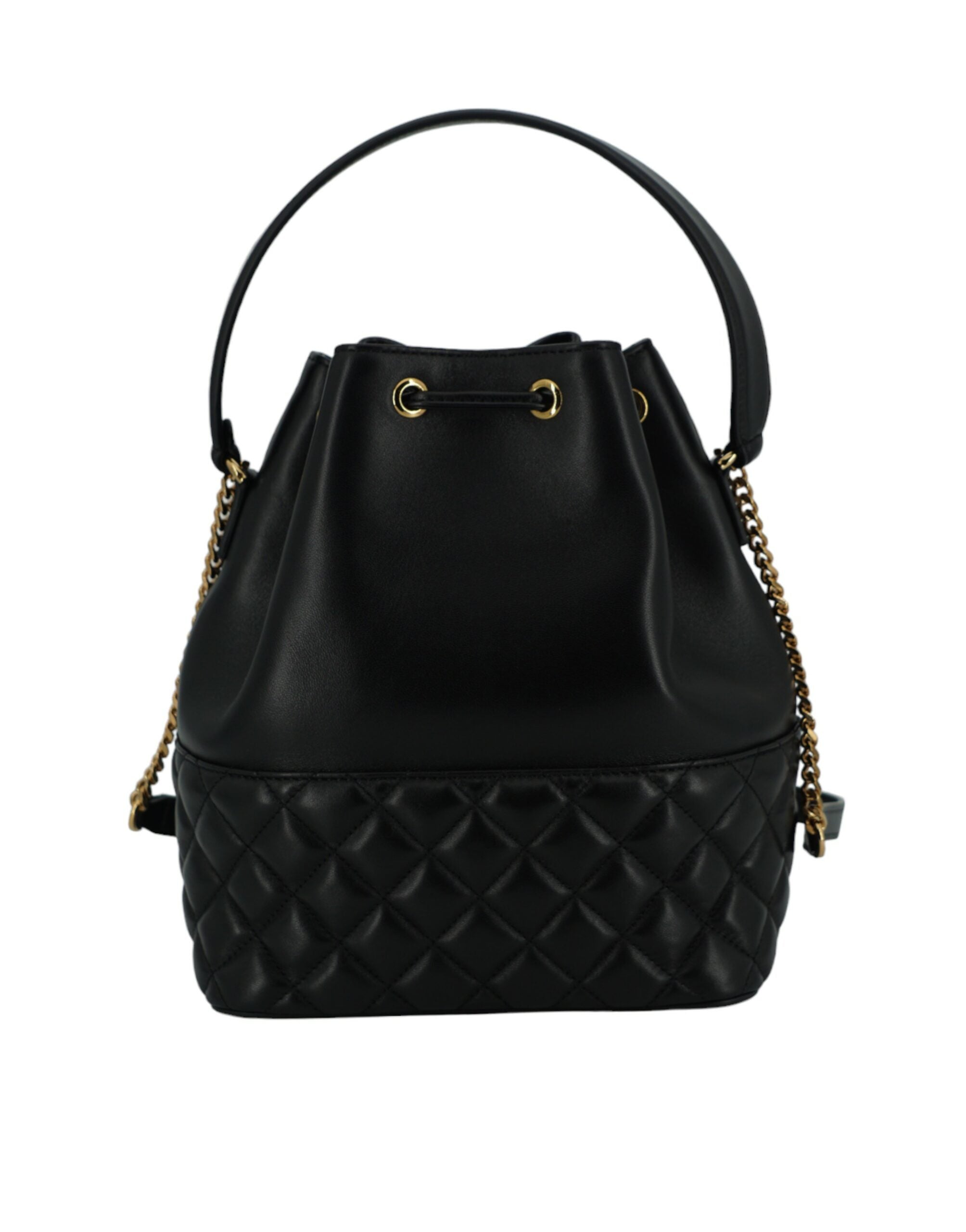 Versace Elegant Black Leather Medusa Bucket Shoulder Bag -  Luxury Shoulder Bag for Women -  Versace. Versace Elegant Black Leather Medusa Bucket Shoulder Bag -  Luxury Shoulder Bag for Women -  Versace.