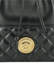 Versace Elegant Black Leather Medusa Bucket Shoulder Bag -  Luxury Shoulder Bag for Women -  Versace.