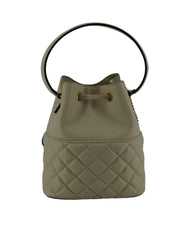 Versace Elegant Small White Leather Bucket Shoulder Bag -  Luxury Shoulder Bag for Women -  Versace.