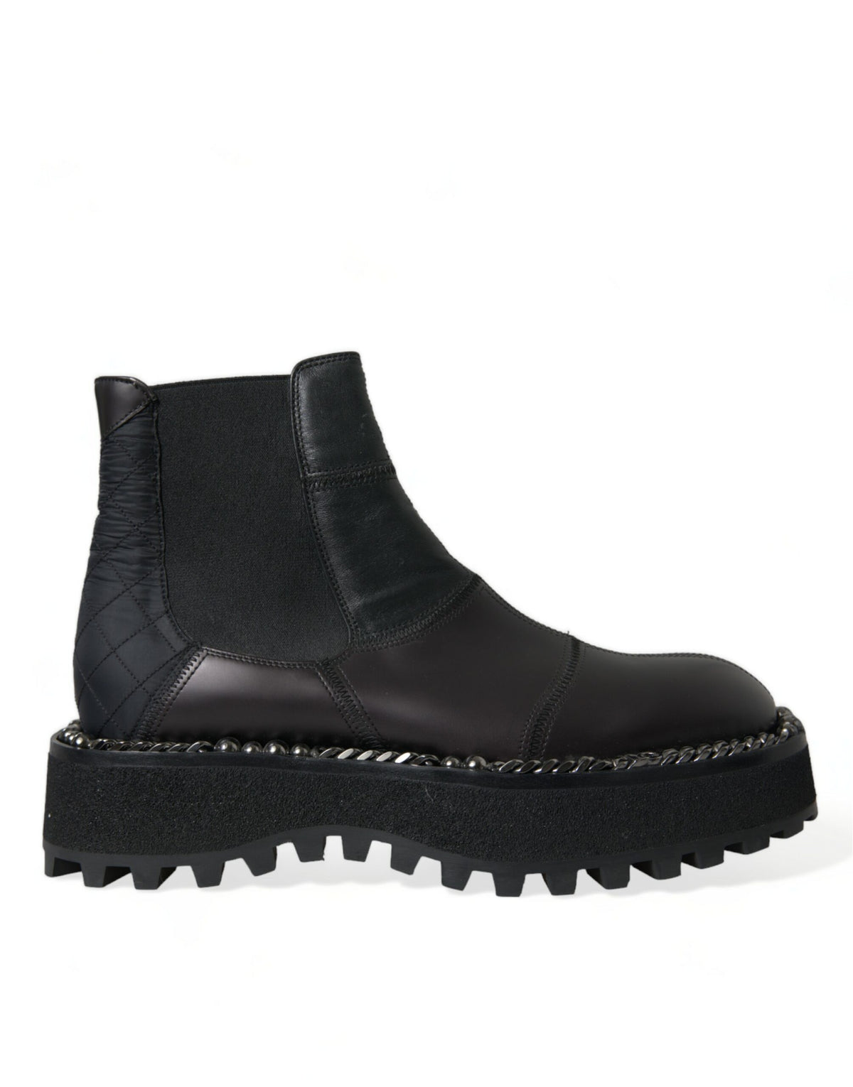 Dolce & Gabbana Black Leather Slip On Stretch Chelsea Boots Shoes -   -  Dolce & Gabbana.