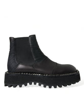 Dolce & Gabbana Black Leather Slip On Stretch Chelsea Boots Shoes -   -  Dolce & Gabbana.