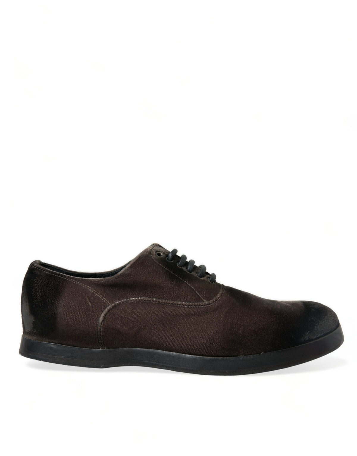 Dolce & Gabbana Brown Velvet Men Lace Up Oxford Dress Shoes -   -  Dolce & Gabbana.