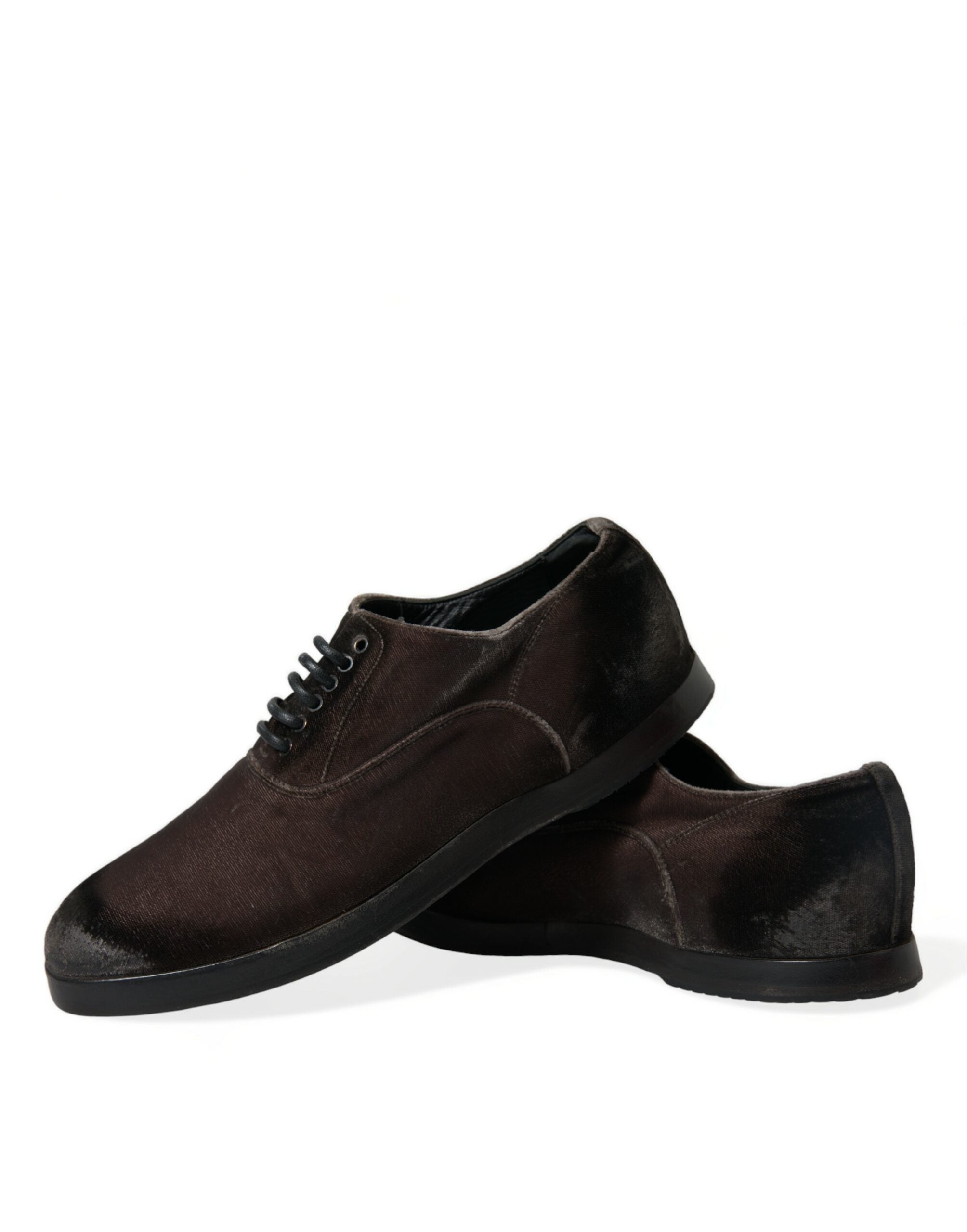 Dolce & Gabbana Brown Velvet Men Lace Up Oxford Dress Shoes -   -  Dolce & Gabbana. Dolce & Gabbana Brown Velvet Men Lace Up Oxford Dress Shoes -   -  Dolce & Gabbana.
