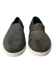 Dolce & Gabbana Blue Suede Caiman Men Loafers Slippers Shoes -   -  Dolce & Gabbana.