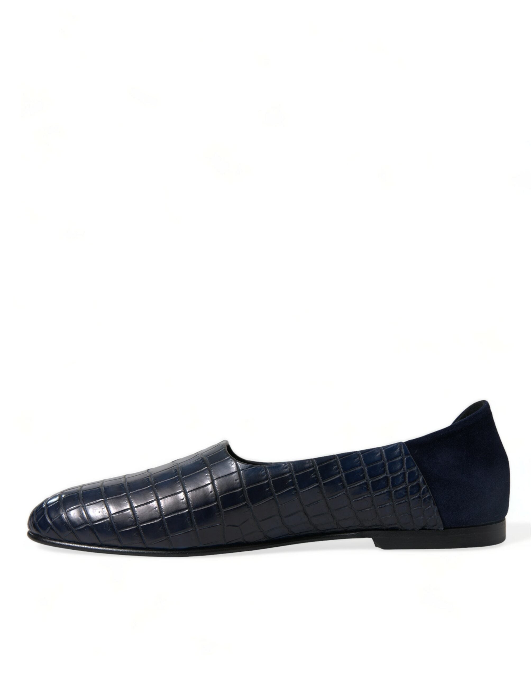 Dolce & Gabbana Blue Crocodile Leather Loafers Slip On Shoes -   -  Dolce & Gabbana. Dolce & Gabbana Blue Crocodile Leather Loafers Slip On Shoes -   -  Dolce & Gabbana.