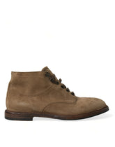 Dolce & Gabbana Brown Leather Lace Up Ankle Boots Shoes -   -  Dolce & Gabbana.