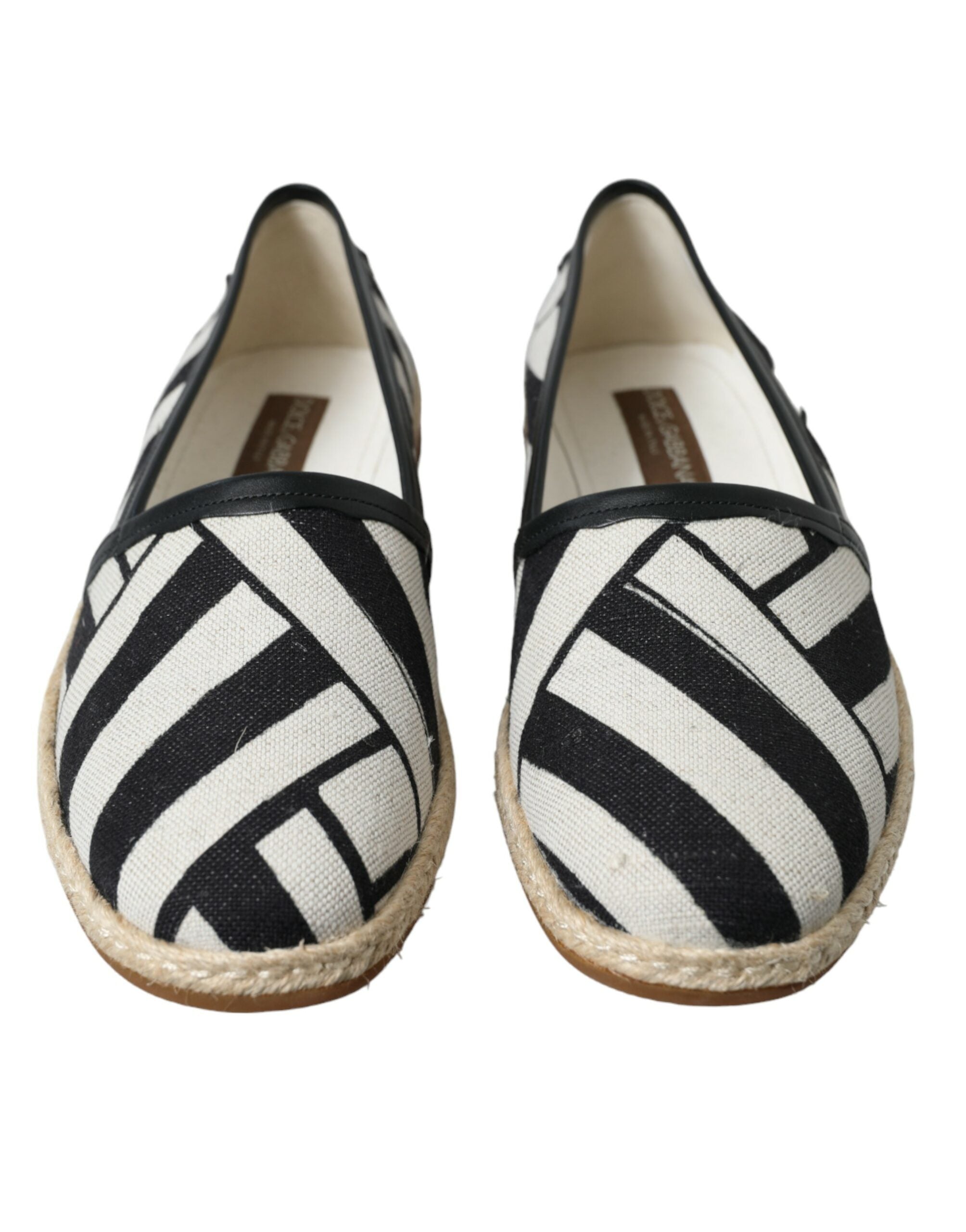 Dolce & Gabbana Beige Black Striped Canvas Espadrilles MONDELLO Shoes -   -  Dolce & Gabbana. Dolce & Gabbana Beige Black Striped Canvas Espadrilles MONDELLO Shoes -   -  Dolce & Gabbana.