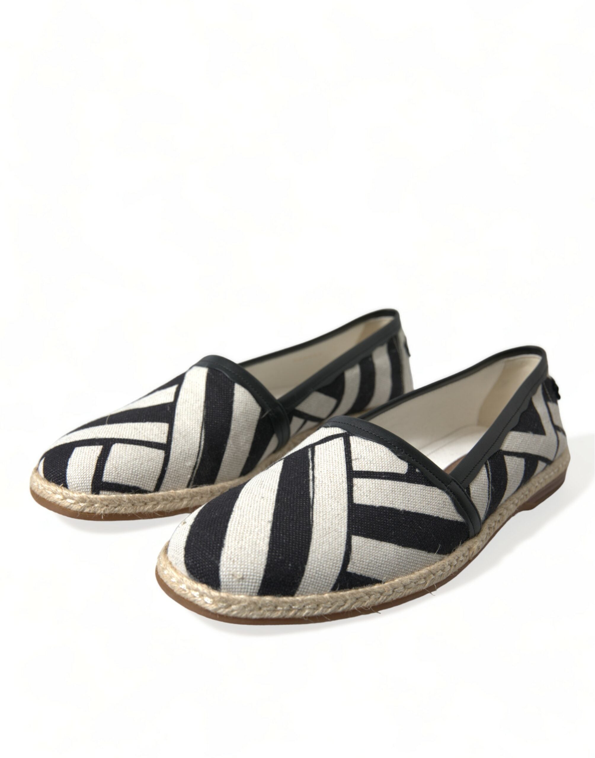 Dolce & Gabbana Beige Black Striped Canvas Espadrilles MONDELLO Shoes -   -  Dolce & Gabbana. Dolce & Gabbana Beige Black Striped Canvas Espadrilles MONDELLO Shoes -   -  Dolce & Gabbana.