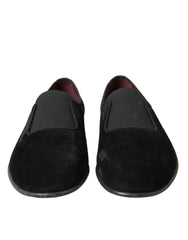 Dolce & Gabbana Black RUNWAY Velour AMALFI Loafers Shoes -   -  Dolce & Gabbana.