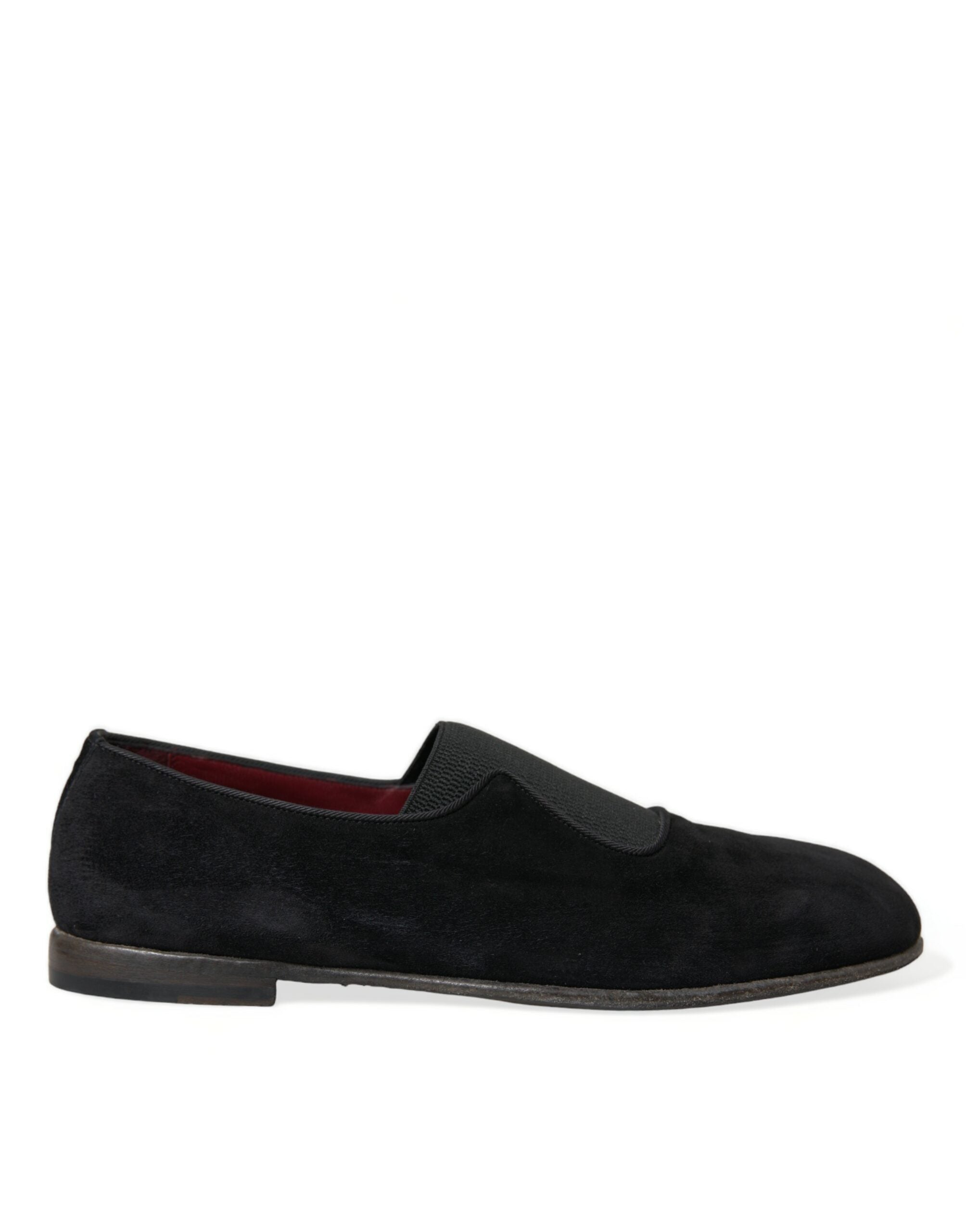 Dolce & Gabbana Black RUNWAY Velour AMALFI Loafers Shoes -   -  Dolce & Gabbana.