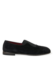 Dolce & Gabbana Black RUNWAY Velour AMALFI Loafers Shoes -   -  Dolce & Gabbana.