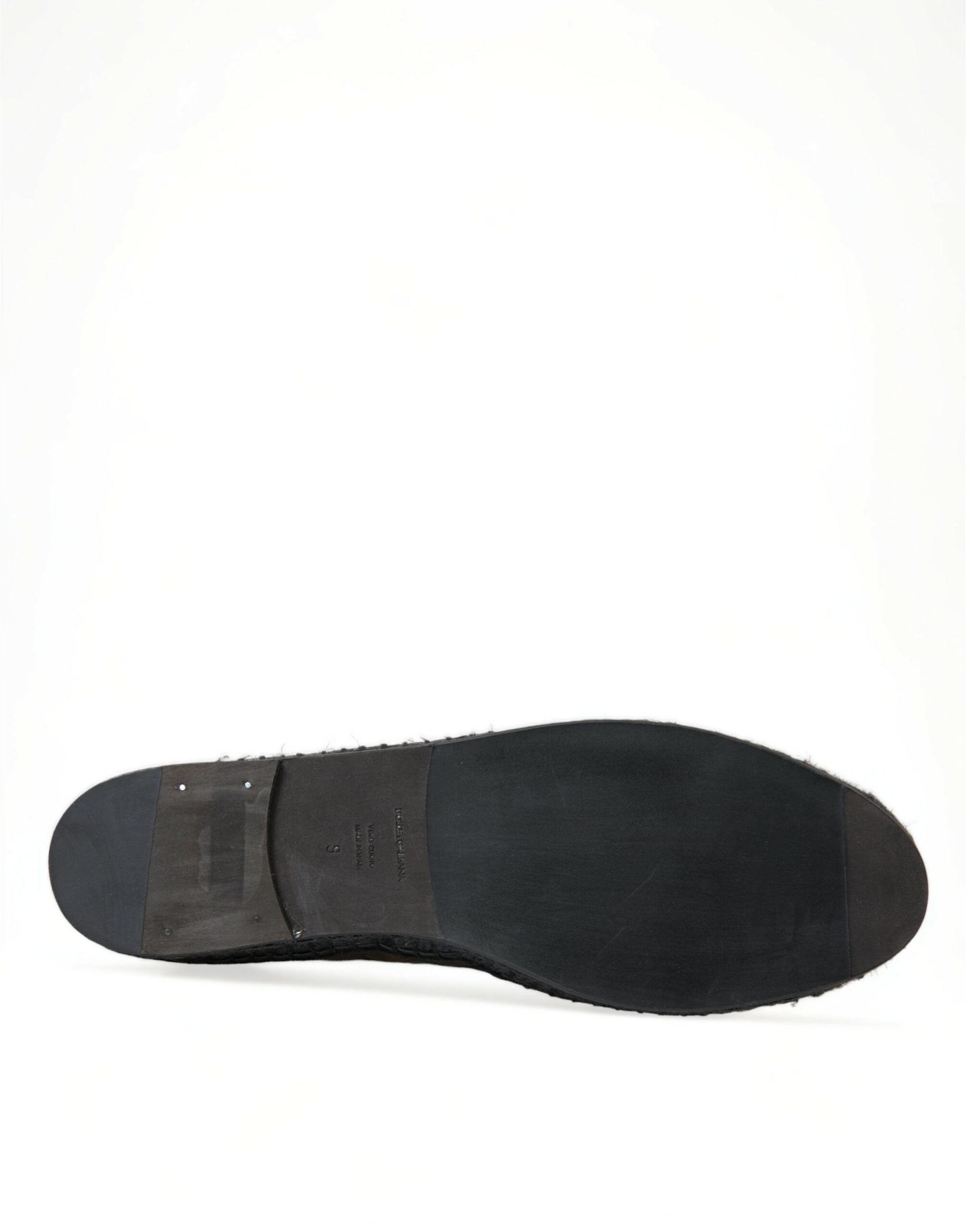 Dolce & Gabbana Black Exotic Leather Espadrilles Slip On Shoes -   -  Dolce & Gabbana. Dolce & Gabbana Black Exotic Leather Espadrilles Slip On Shoes -   -  Dolce & Gabbana.