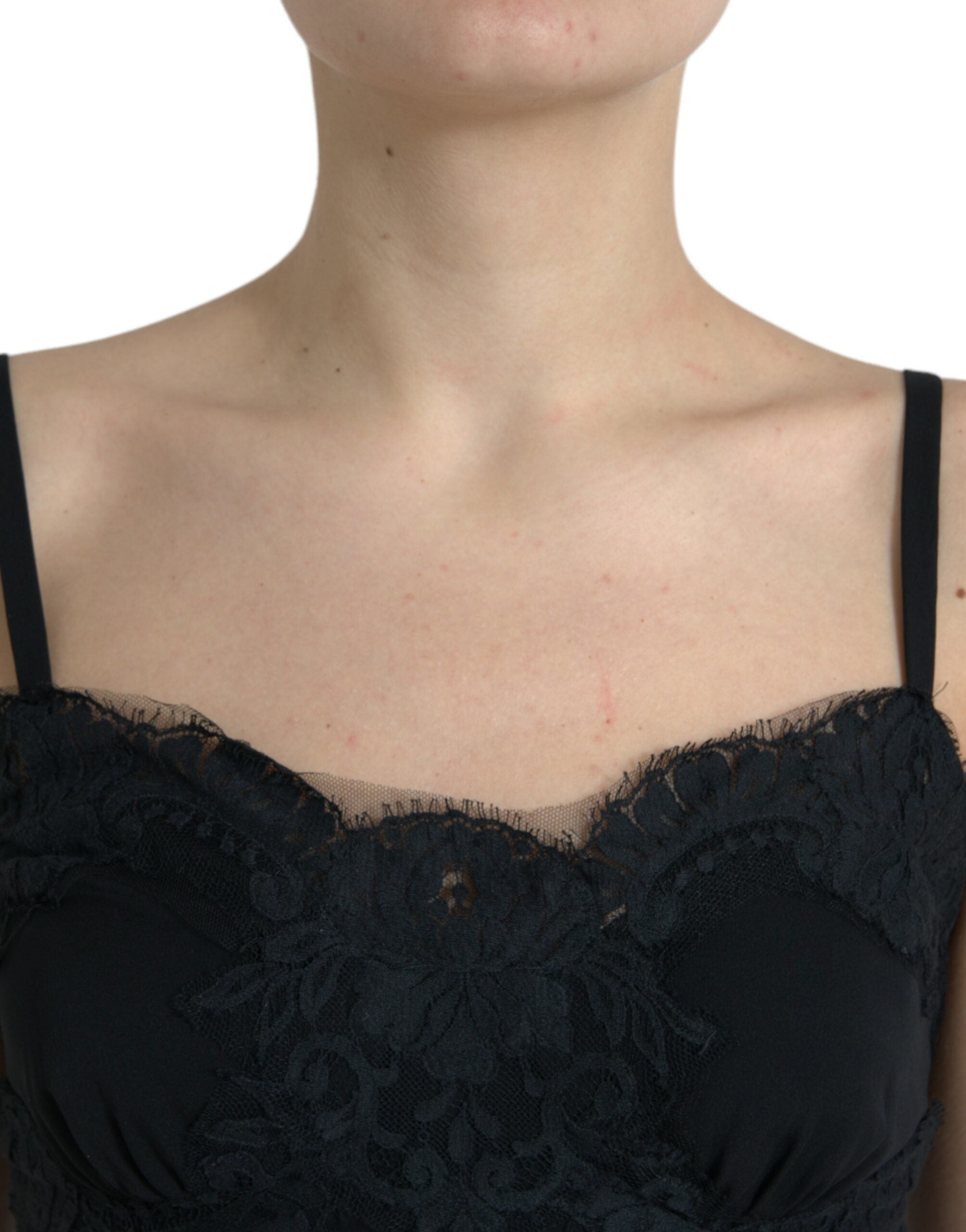 Dolce & Gabbana Black Silk Stretch Lace Sleeveless Tank Top -   -  Dolce & Gabbana. Dolce & Gabbana Black Silk Stretch Lace Sleeveless Tank Top -   -  Dolce & Gabbana.