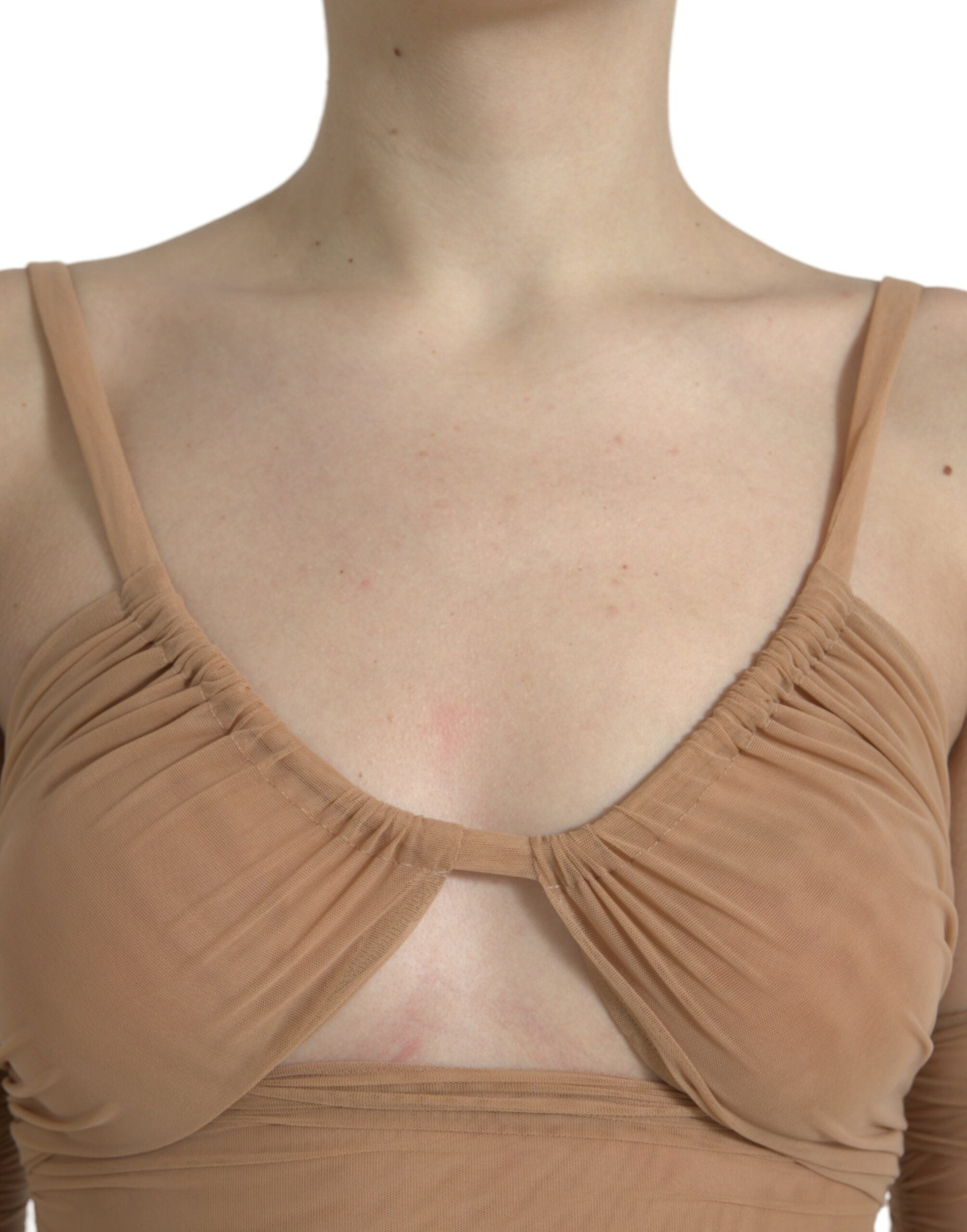 Dolce & Gabbana Brown Nylon Stretch Open Shoulder Cropped Top -   -  Dolce & Gabbana. Dolce & Gabbana Brown Nylon Stretch Open Shoulder Cropped Top -   -  Dolce & Gabbana.