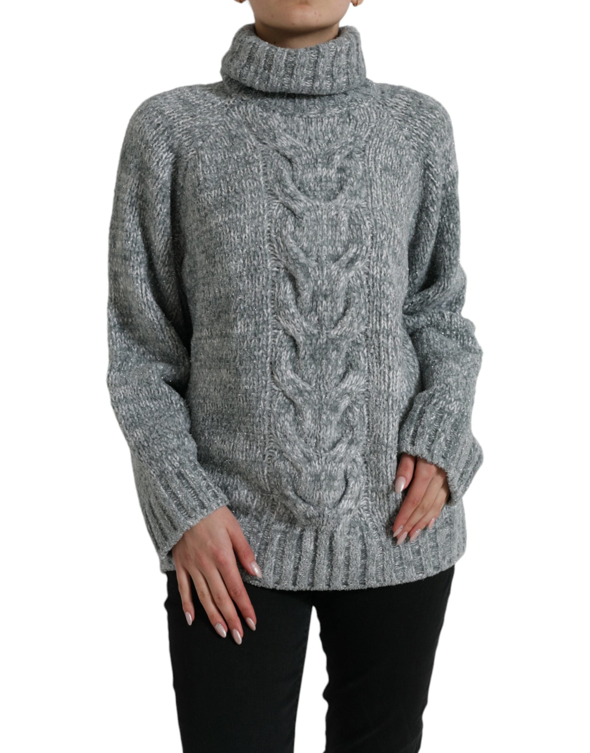 Dolce & Gabbana Gray Cashmere Turtle Neck Pullover Sweater -   -  Dolce & Gabbana.