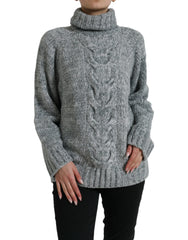 Dolce & Gabbana Gray Cashmere Turtle Neck Pullover Sweater -   -  Dolce & Gabbana.