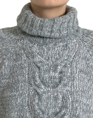 Dolce & Gabbana Gray Cashmere Turtle Neck Pullover Sweater -   -  Dolce & Gabbana.