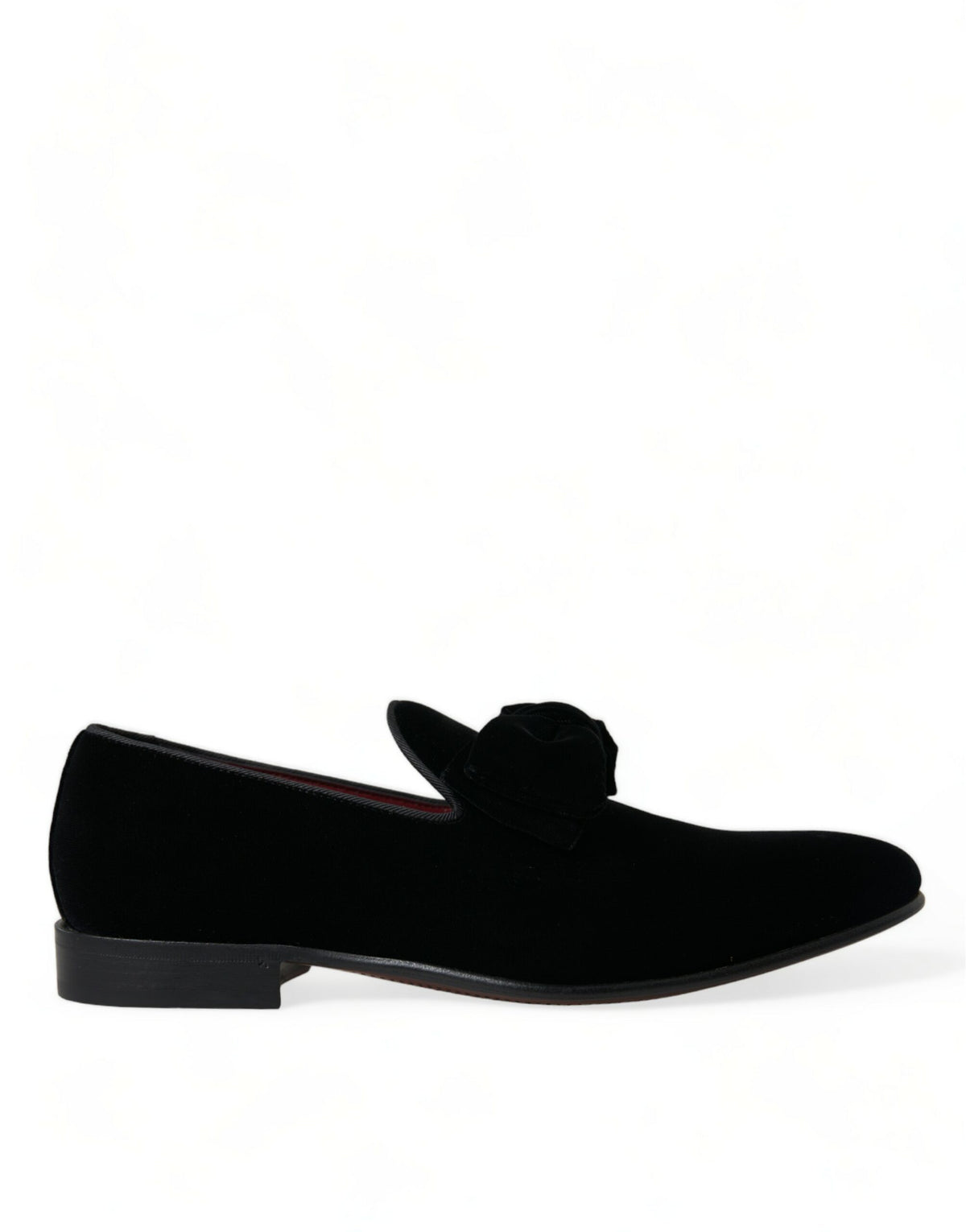 Dolce & Gabbana Black Velvet Loafers Formal Dress Shoes -   -  Dolce & Gabbana.