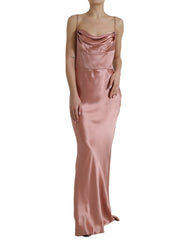 Dolce & Gabbana Pink Silk Spaghetti Straps Long Gown Dress -   -  Dolce & Gabbana.