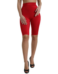 Dolce & Gabbana Red Stretch High Waist Cropped Leggings Pants -   -  Dolce & Gabbana.