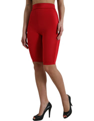Dolce & Gabbana Red Stretch High Waist Cropped Leggings Pants -   -  Dolce & Gabbana.
