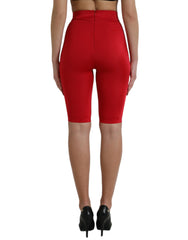 Dolce & Gabbana Red Stretch High Waist Cropped Leggings Pants -   -  Dolce & Gabbana.