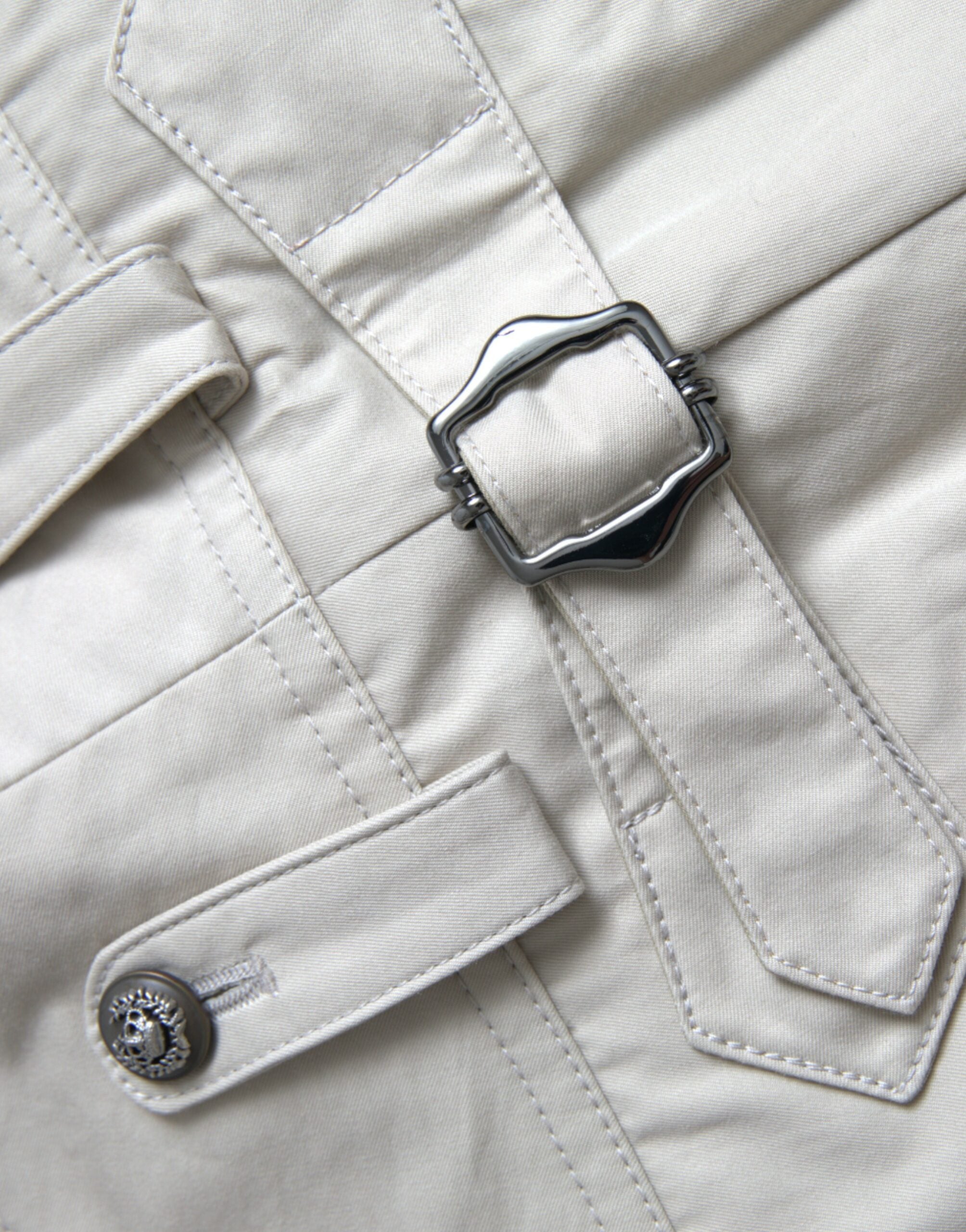 Dolce & Gabbana Beige Cotton High Waist Tapered Pants -   -  Dolce & Gabbana. Dolce & Gabbana Beige Cotton High Waist Tapered Pants -   -  Dolce & Gabbana.