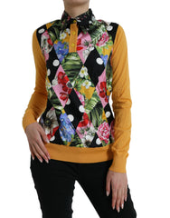 Dolce & Gabbana Multicolor Patchwork Cashmere Henley Sweater -   -  Dolce & Gabbana.