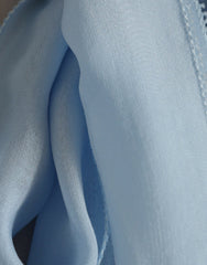 Dolce & Gabbana Blue Long Sleeves Ascot Collar Blouse Top -   -  Dolce & Gabbana.