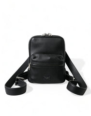 Dolce & Gabbana Black Calfskin Leather Logo Palermo Backpack Bag -   -  Dolce & Gabbana.