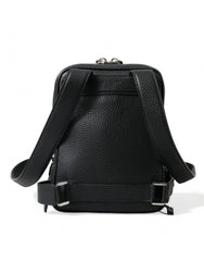 Dolce & Gabbana Black Calfskin Leather Logo Palermo Backpack Bag -   -  Dolce & Gabbana.
