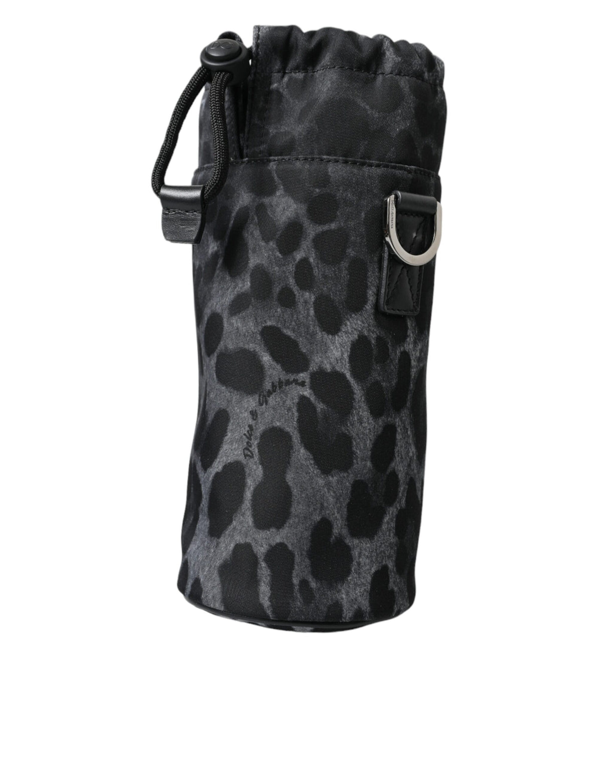 Dolce & Gabbana Black Leopard Round Slim Tote Bottle Cage Bag -  Tote Bag for Men -  Dolce & Gabbana.