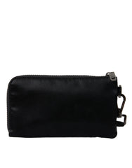 Dolce & Gabbana Black Nylon Logo Plaque Keyring Pouch Clutch Bag -   -  Dolce & Gabbana.