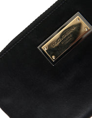 Dolce & Gabbana Black Nylon Logo Plaque Keyring Pouch Clutch Bag -   -  Dolce & Gabbana.