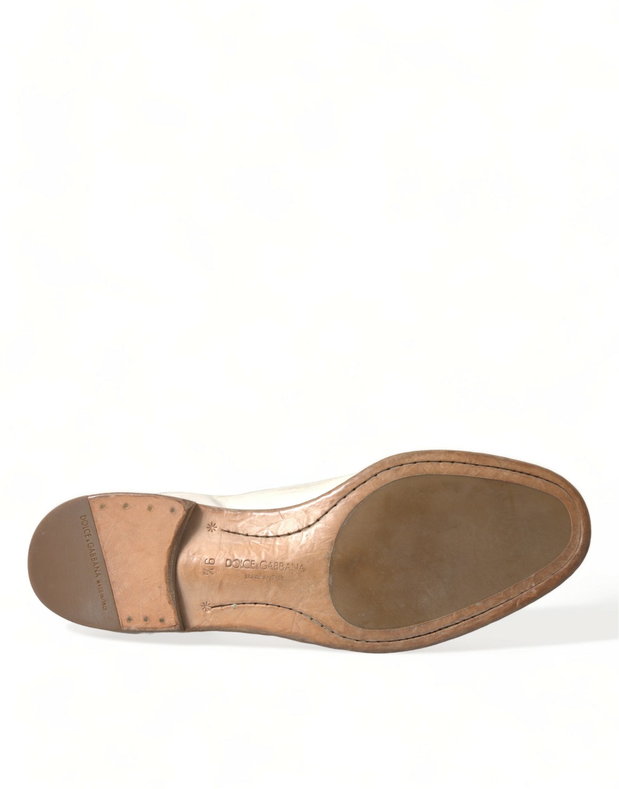 Dolce & Gabbana White Distressed Leather Derby Dress Shoes -   -  Dolce & Gabbana. Dolce & Gabbana White Distressed Leather Derby Dress Shoes -   -  Dolce & Gabbana.