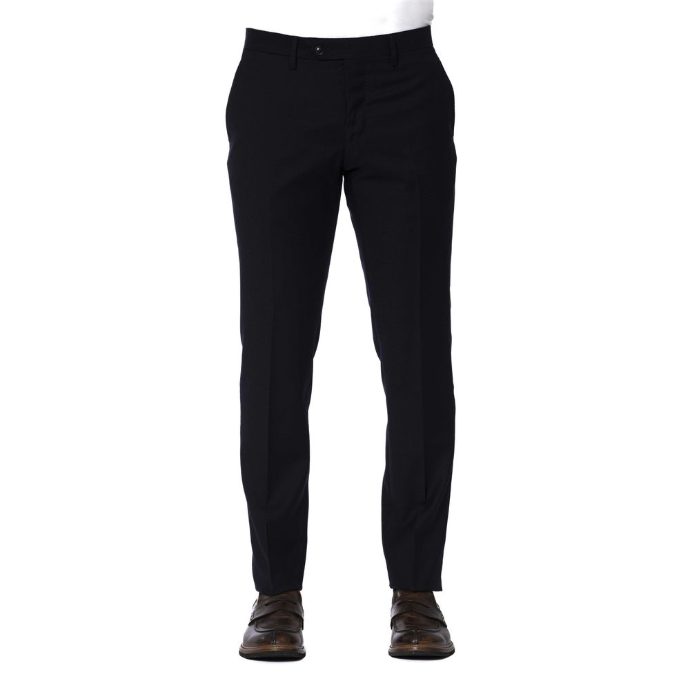 Trussardi Blue Wool Men Trouser -   -  Trussardi.