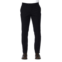Trussardi Blue Wool Men Trouser -   -  Trussardi.
