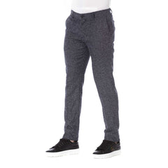 Trussardi Black Cotton Men Trousers -   -  Trussardi.