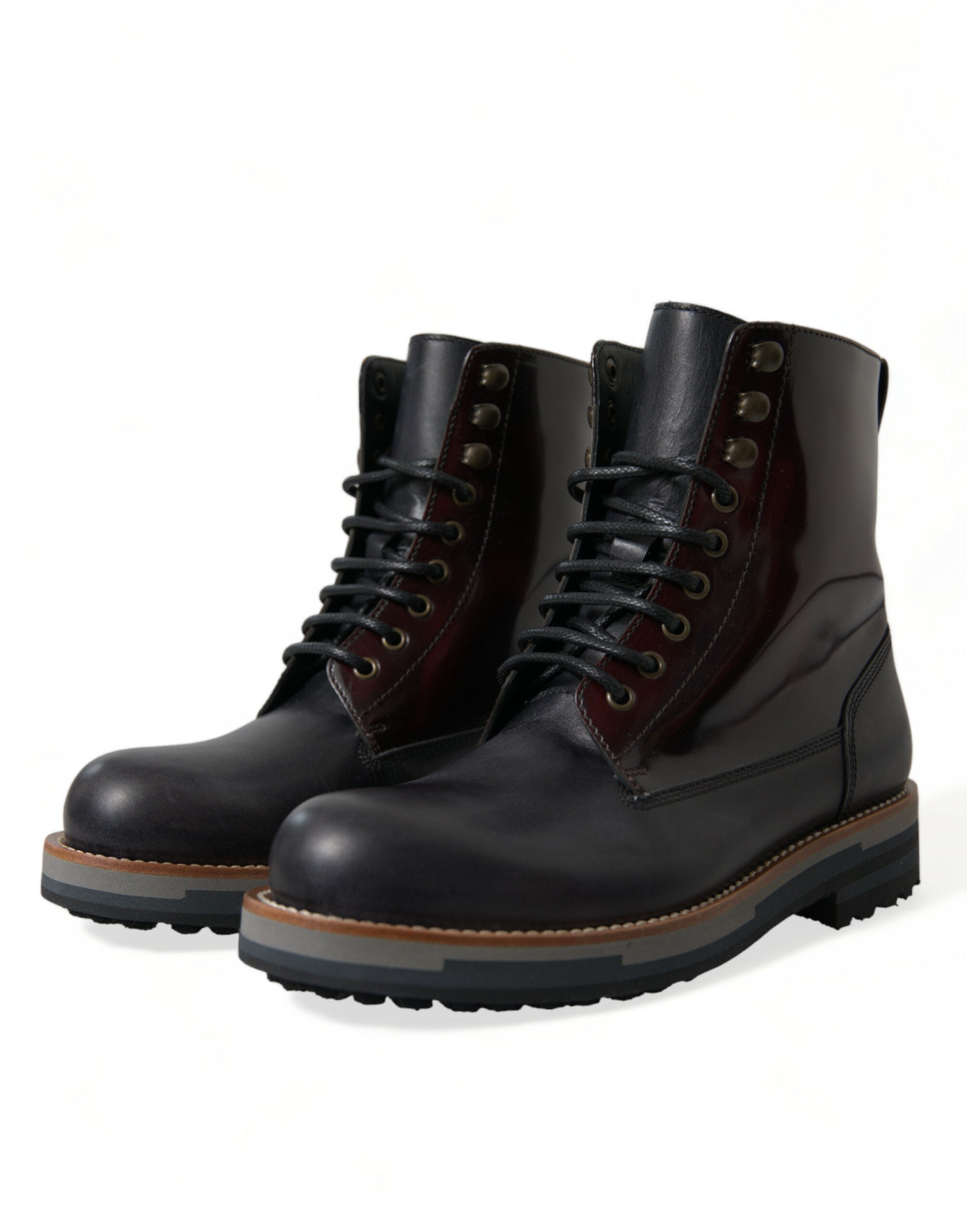 Dolce & Gabbana Black Leather Military Combat Boots Shoes -   -  Dolce & Gabbana. Dolce & Gabbana Black Leather Military Combat Boots Shoes -   -  Dolce & Gabbana.