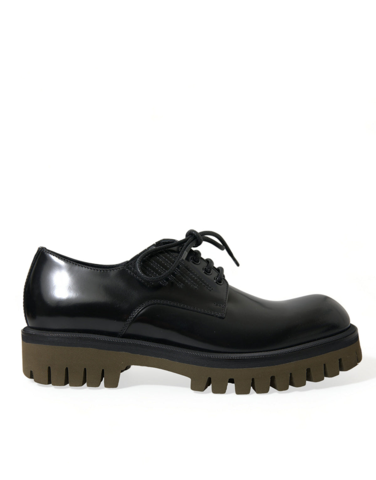 Dolce & Gabbana Black Leather Lace Up Derby Men Dress Shoes -   -  Dolce & Gabbana.