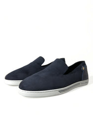 Dolce & Gabbana Blue Suede Caiman Loafers Saint Tropez Shoes -   -  Dolce & Gabbana.
