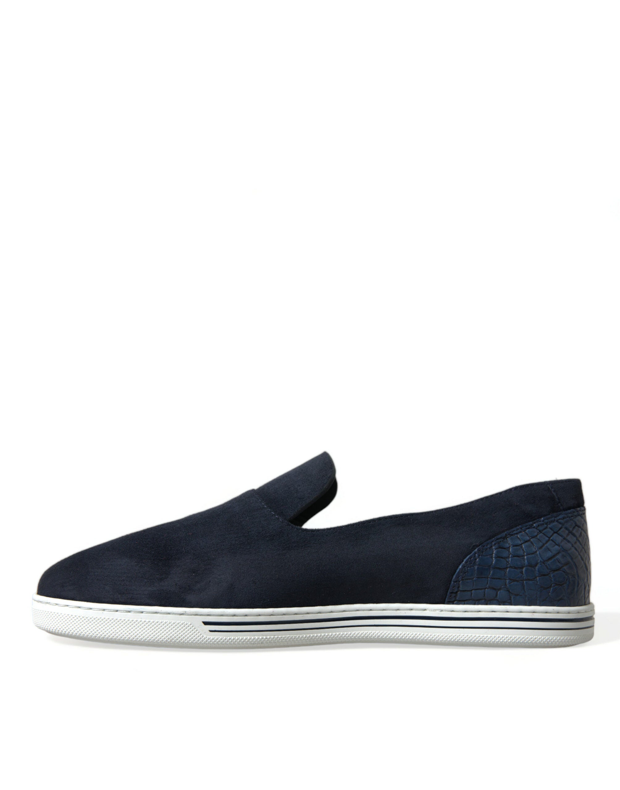 Dolce & Gabbana Blue Suede Caiman Loafers Saint Tropez Shoes -   -  Dolce & Gabbana. Dolce & Gabbana Blue Suede Caiman Loafers Saint Tropez Shoes -   -  Dolce & Gabbana.
