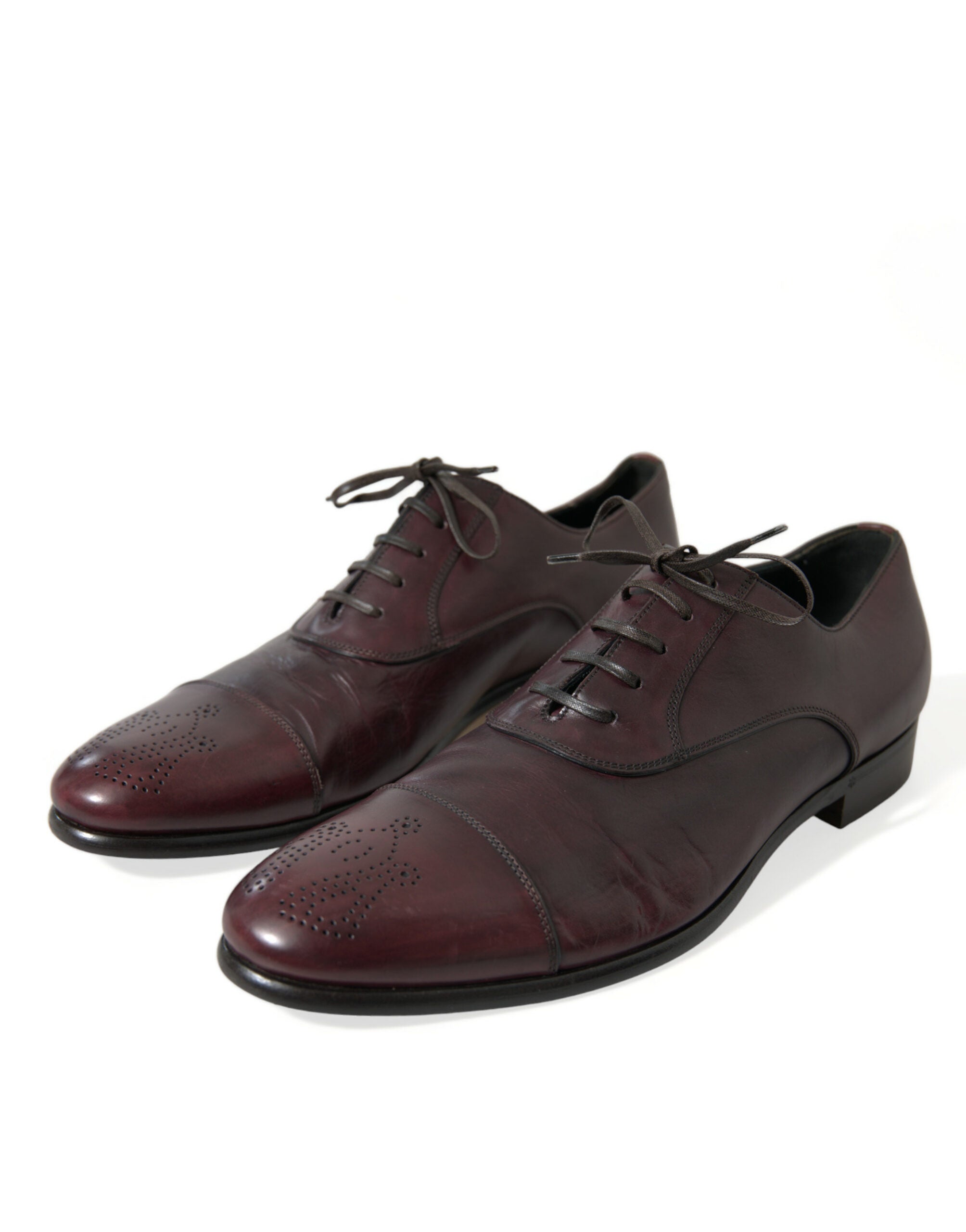Dolce & Gabbana Bordeaux Leather Men Formal Derby Dress Shoes -   -  Dolce & Gabbana. Dolce & Gabbana Bordeaux Leather Men Formal Derby Dress Shoes -   -  Dolce & Gabbana.