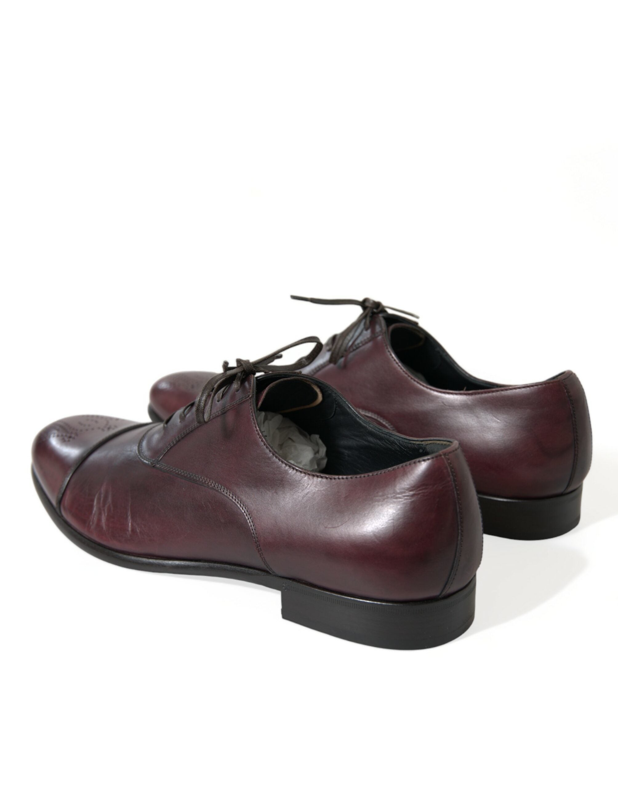 Dolce & Gabbana Bordeaux Leather Men Formal Derby Dress Shoes -   -  Dolce & Gabbana. Dolce & Gabbana Bordeaux Leather Men Formal Derby Dress Shoes -   -  Dolce & Gabbana.