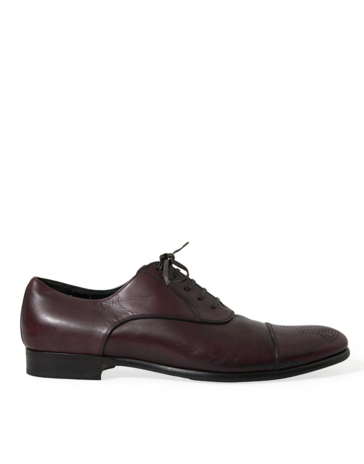 Dolce & Gabbana Bordeaux Leather Men Formal Derby Dress Shoes -   -  Dolce & Gabbana.