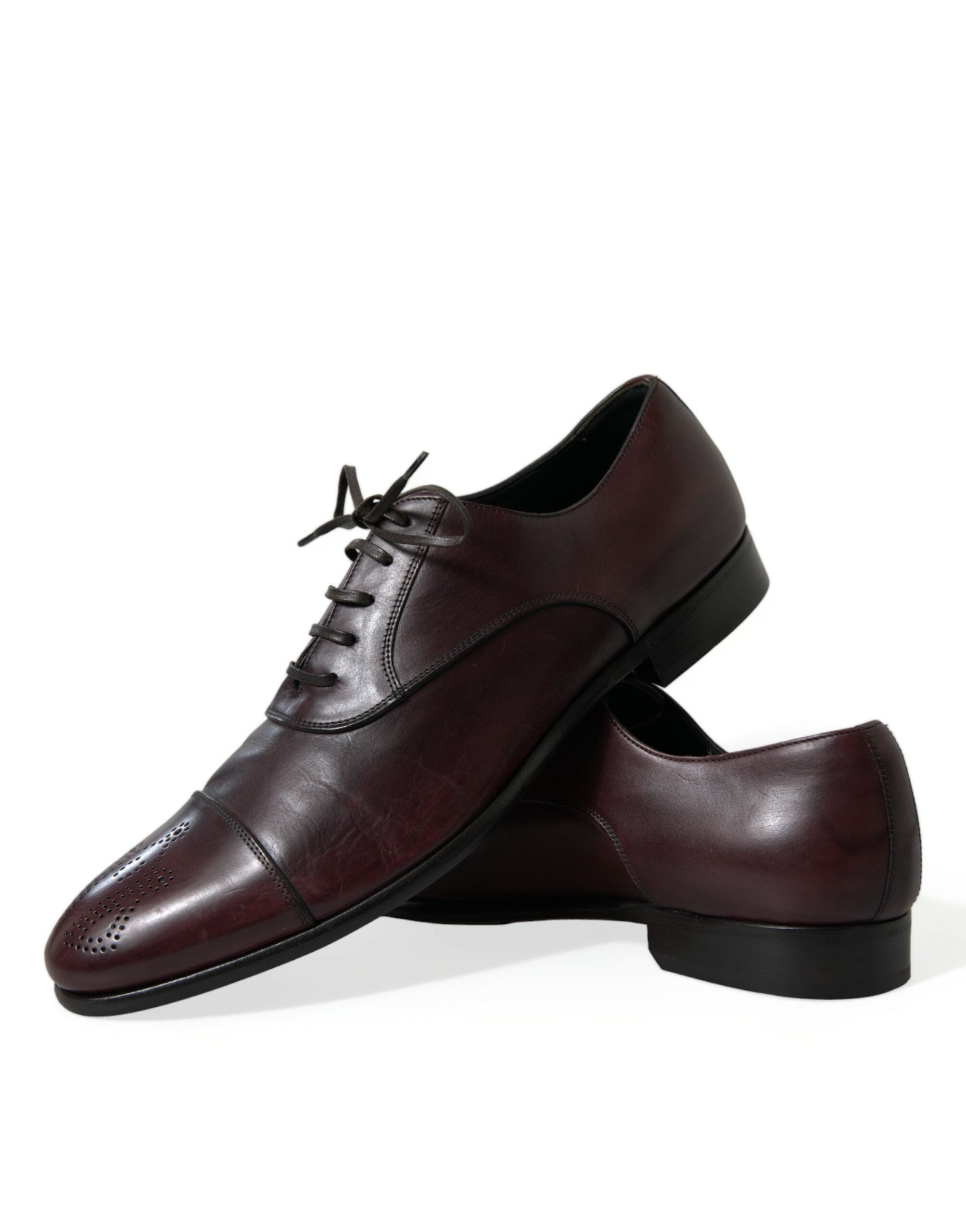 Dolce & Gabbana Bordeaux Leather Men Formal Derby Dress Shoes -   -  Dolce & Gabbana. Dolce & Gabbana Bordeaux Leather Men Formal Derby Dress Shoes -   -  Dolce & Gabbana.