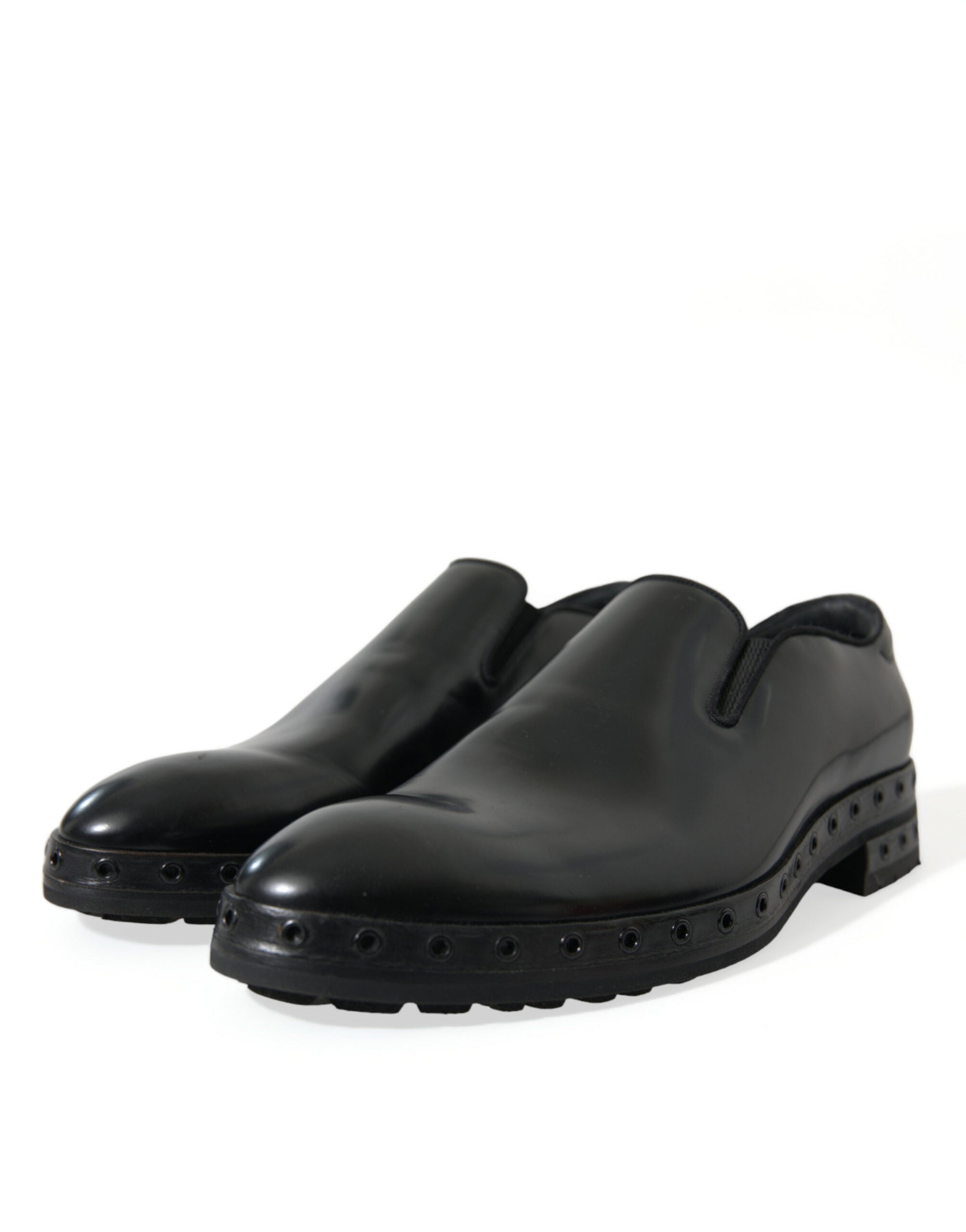 Dolce & Gabbana Black Leather Studded Loafers Dress Shoes -   -  Dolce & Gabbana. Dolce & Gabbana Black Leather Studded Loafers Dress Shoes -   -  Dolce & Gabbana.