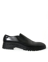 Dolce & Gabbana Black Leather Studded Loafers Dress Shoes -   -  Dolce & Gabbana.